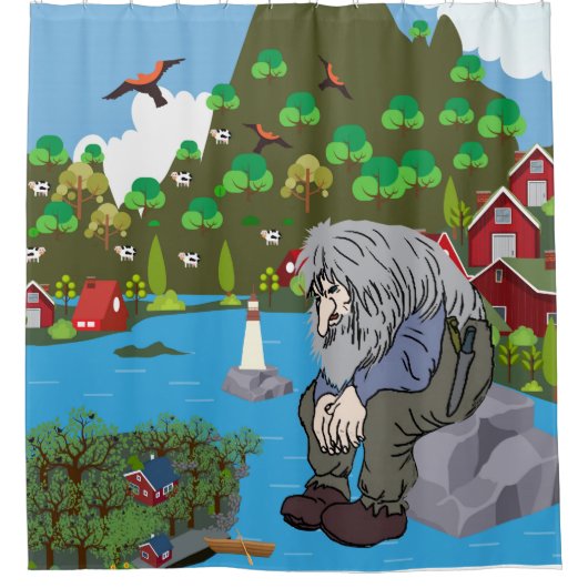 Norwegen Duschvorhang (Vorderseite)