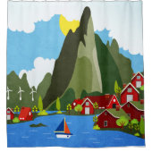 Norwegen Duschvorhang (Vorderseite)