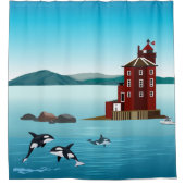 Norwegen Duschvorhang (Vorderseite)