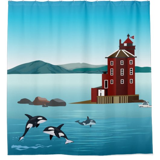 Norwegen Duschvorhang (Vorderseite)