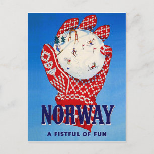 Norwegen, ein Spaß Postkarte