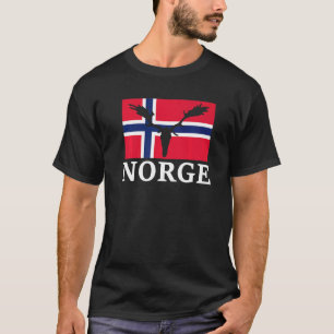 Norwegen Elk Flag Expedition Oslo Holiday T-Shirt