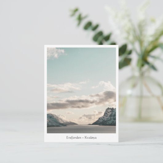 Norwegen Ersfjorden Postkarte (Stehend Vorderseite)