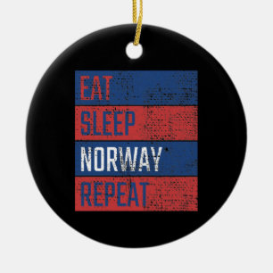 Norwegen - Essen Schlaf Norwegen Wiederholung Keramik Ornament