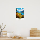 Norwegen Europa Reisedrucke Poster (Küche)