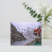 Norwegen, Fijord aus dem Staudamm Postkarte (Stehend Vorderseite)