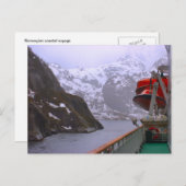 Norwegen, Fijord aus dem Staudamm Postkarte (Vorne/Hinten)