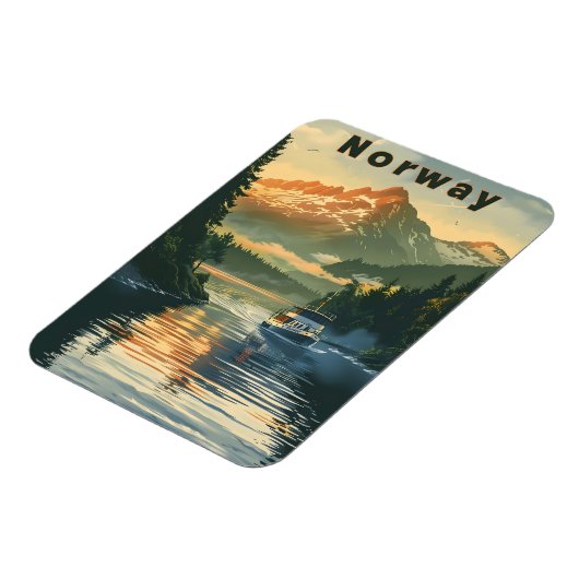 Norwegen Fjord Magnet (Linke Seite)