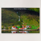 Norwegen Fjord Wasserfall Skandinavien. Jigsaw Puz Puzzle (Horizontal)