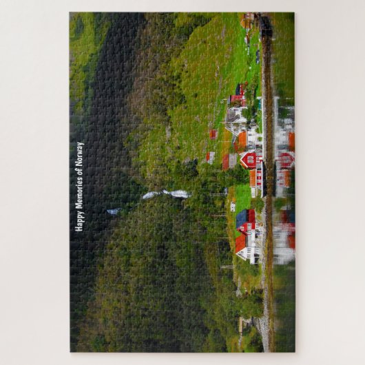 Norwegen Fjord Wasserfall Skandinavien. Jigsaw Puz Puzzle (Vertikal)