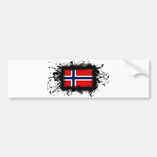 Norwegen-Flagge Autoaufkleber (Vorne)