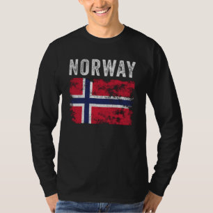 Norwegen-Flagge bedruckt - Norwegische Flagge T-Shirt