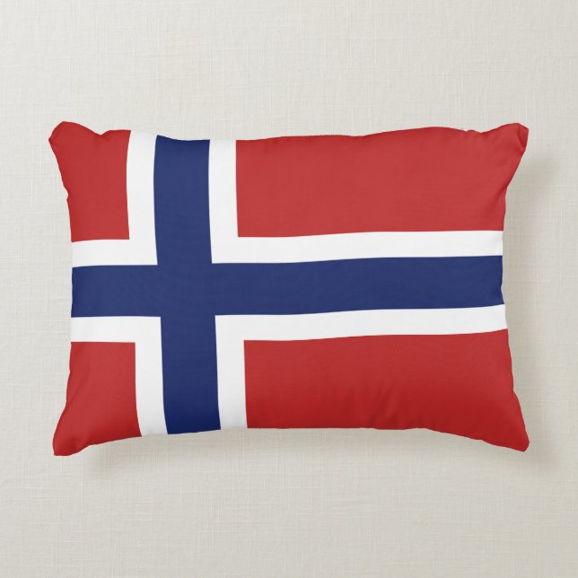 Norwegen-Flagge Dekokissen (Vorderseite)