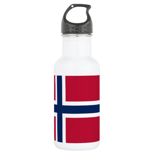 Norwegen-Flagge Edelstahlflasche (Vorderseite)