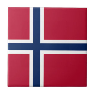 Norwegen-Flagge Fliese