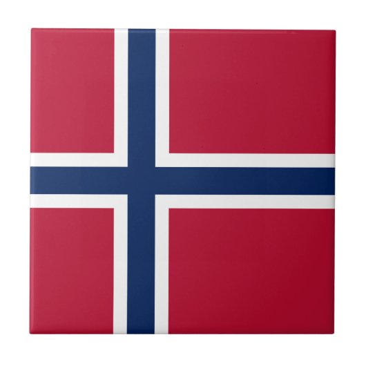 Norwegen-Flagge Fliese (Vorderseite)