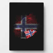 Norwegen-Flagge Fotoplatte (Vorderseite)