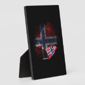 Norwegen-Flagge Fotoplatte (Seite)