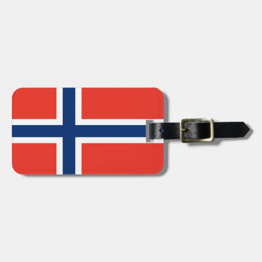 Norwegen-Flagge Gepäckanhänger (Vorderseite horizontal)