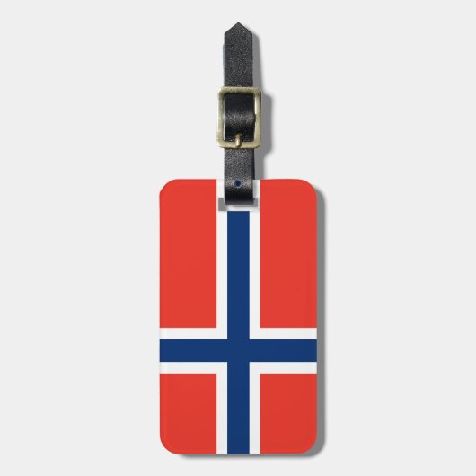 Norwegen-Flagge Gepäckanhänger (Vorderseite vertikal)