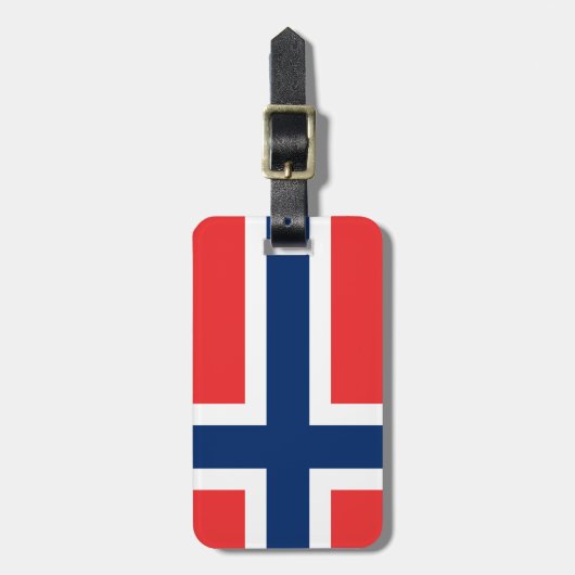 Norwegen-Flagge Gepäckanhänger (Vorderseite vertikal)