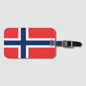 Norwegen-Flagge Gepäckanhänger (Vorderseite (Horizontal))