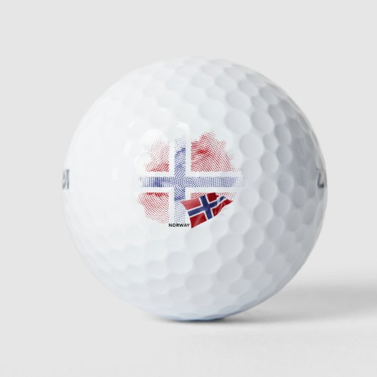 Norwegen-Flagge Golfball (Vorderseite)