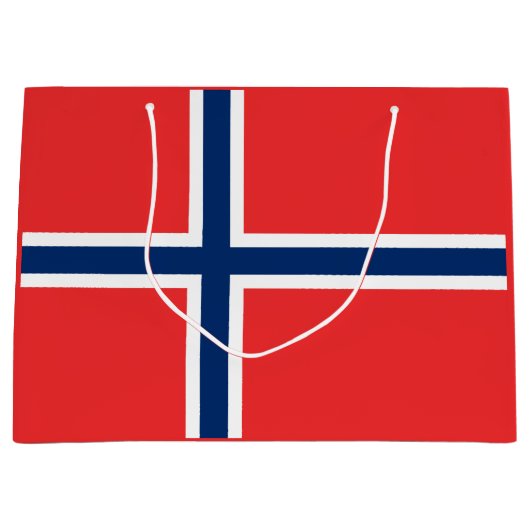 Norwegen-Flagge Große Geschenktüte (Vorderseite)