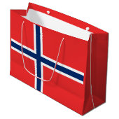 Norwegen-Flagge Große Geschenktüte (Vorderseite Schrägansicht)