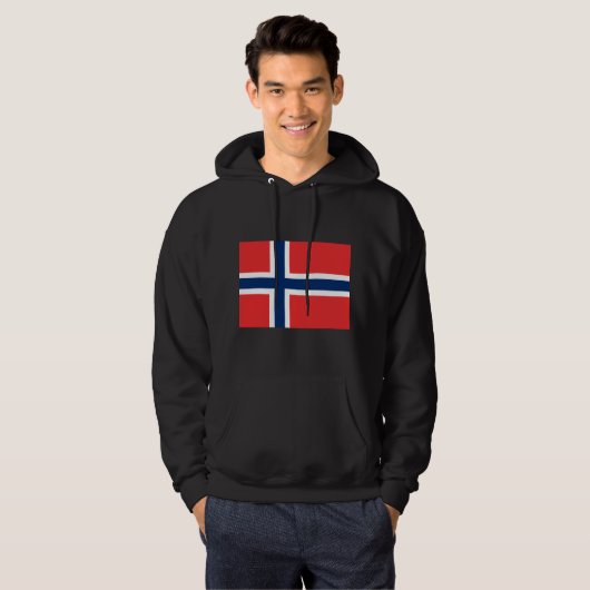 Norwegen-Flagge Hoodie (Vorne ganz)
