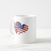 Norwegen-Flagge Kaffeetasse (Vorderseite Links)