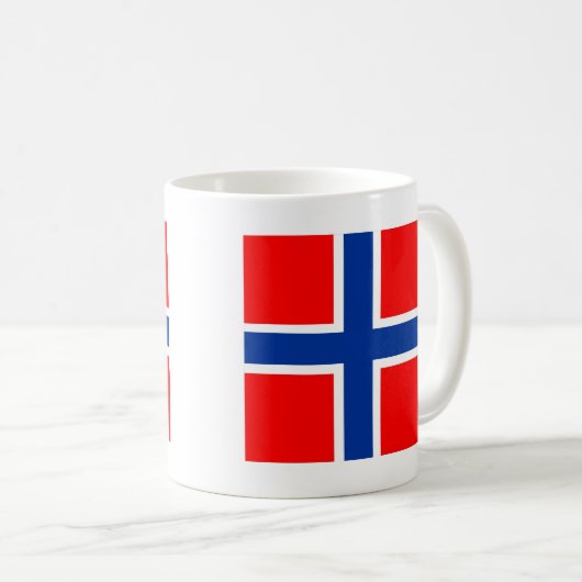 Norwegen-Flagge Kaffeetasse (VorderseiteRechts)