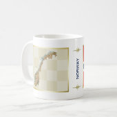 Norwegen-Flagge + Karten-Tasse Kaffeetasse (Vorderseite Links)