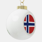 Norwegen-Flagge Keramik Kugel-Ornament (Links)