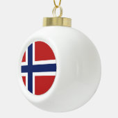 Norwegen-Flagge Keramik Kugel-Ornament (Rechts)