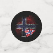 Norwegen-Flagge Konfetti (Klein Vorderseite)