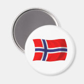Norwegen Flagge Magnet (Vorderseite/Rückseite)