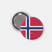 Norwegen-Flagge-Magnet Magnet (Vorderseite/Rückseite)