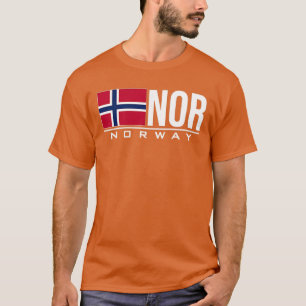 Norwegen Flagge Norwegischer Ländercode NOR Sports T-Shirt