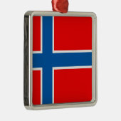 Norwegen-Flagge Ornament Aus Metall (Rechts)
