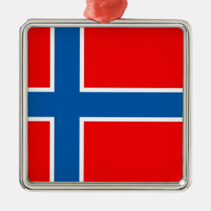 Norwegen-Flagge Ornament Aus Metall