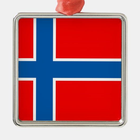 Norwegen-Flagge Ornament Aus Metall (Vorne)