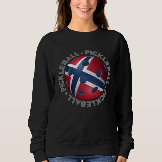 Norwegen-Flagge-Pickleball Sweatshirt (Vorderseite)