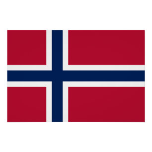 Norwegen-Flagge Poster