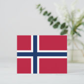 Norwegen-Flagge Postkarte (Stehend Vorderseite)