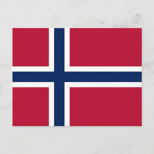 Norwegen-Flagge Postkarte (Vorderseite)