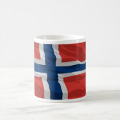 Norwegen Flagge rot und blau Kaffeetasse (Mittel)