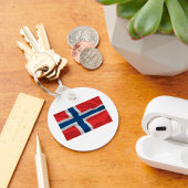 Norwegen Flagge rot und blau Schlüsselanhänger