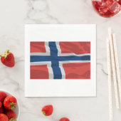 Norwegen Flagge rot und blau Serviette (Beispiel)