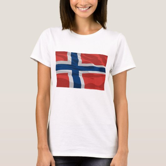 Norwegen Flagge rot und blau T-Shirt (Vorderseite)